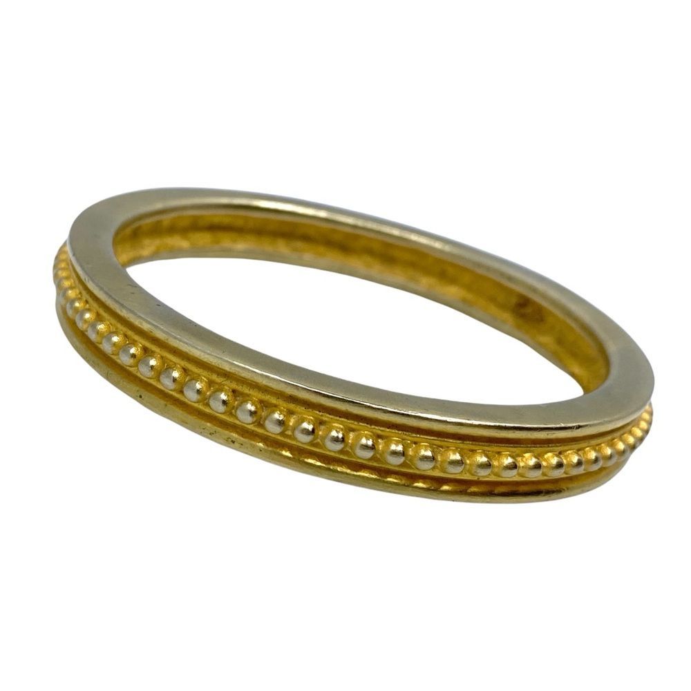 Vintage Givenchy Gold Matte Etruscan-Revival Bangle Bracelet - Picture 2 of 6